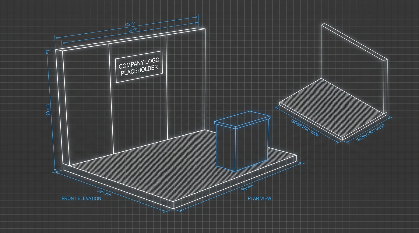 Demo booth before AI background enhancement